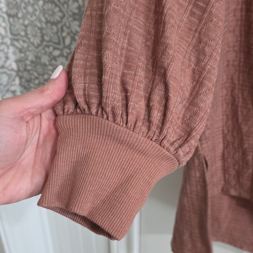 NWT Anthropologie Off Shoulder Cowl Neck High Low Dusty Rose Mauve Size Large - Picture 7 of 9